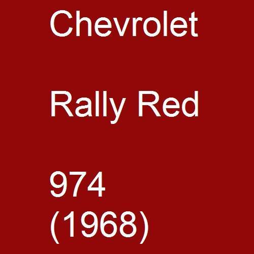 Chevrolet, Rally Red, 974 (1968).